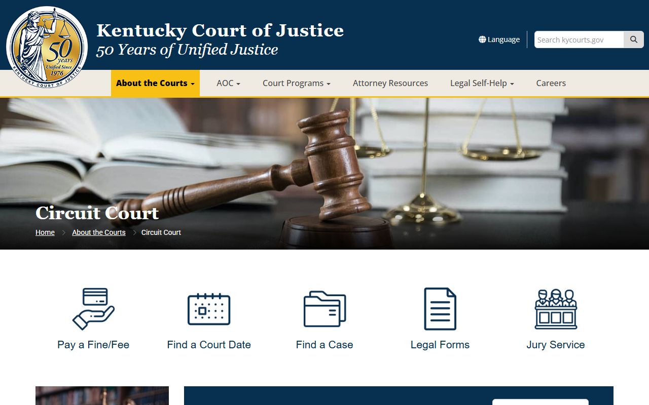 Kentucky Circuit Court jurisdiction page for Henderson County docket context