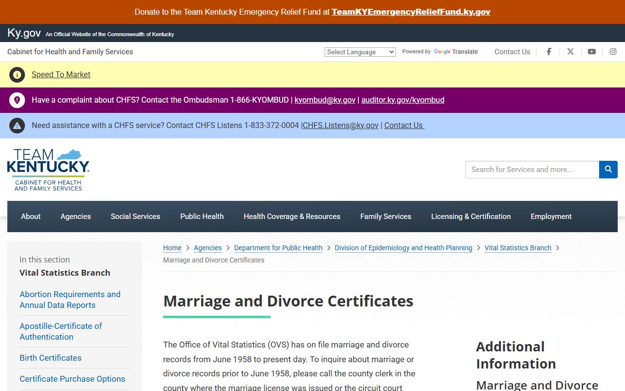 Henderson County marriage divorce records state certificate coverage