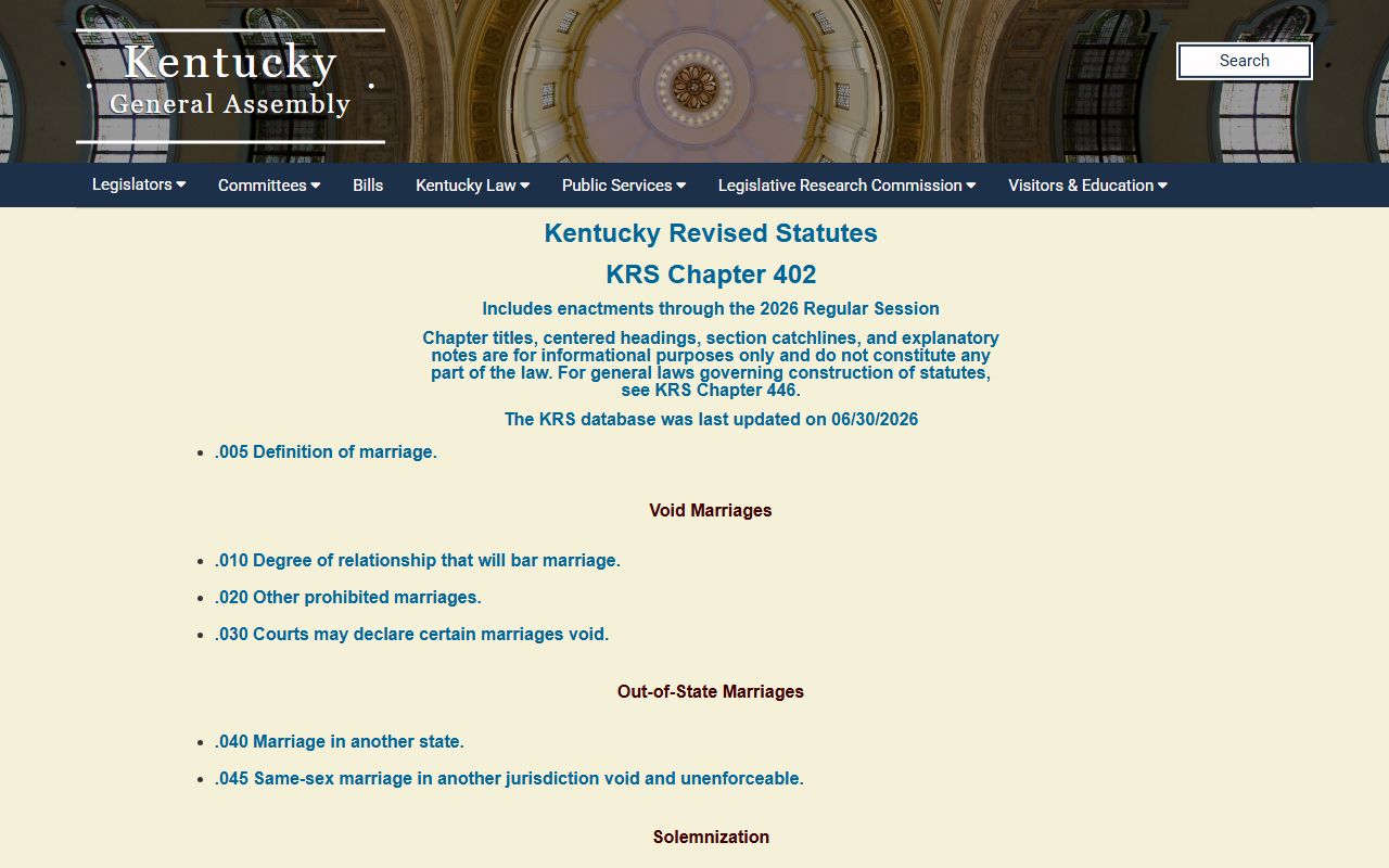 Henderson County marriage divorce records Kentucky marriage statutes