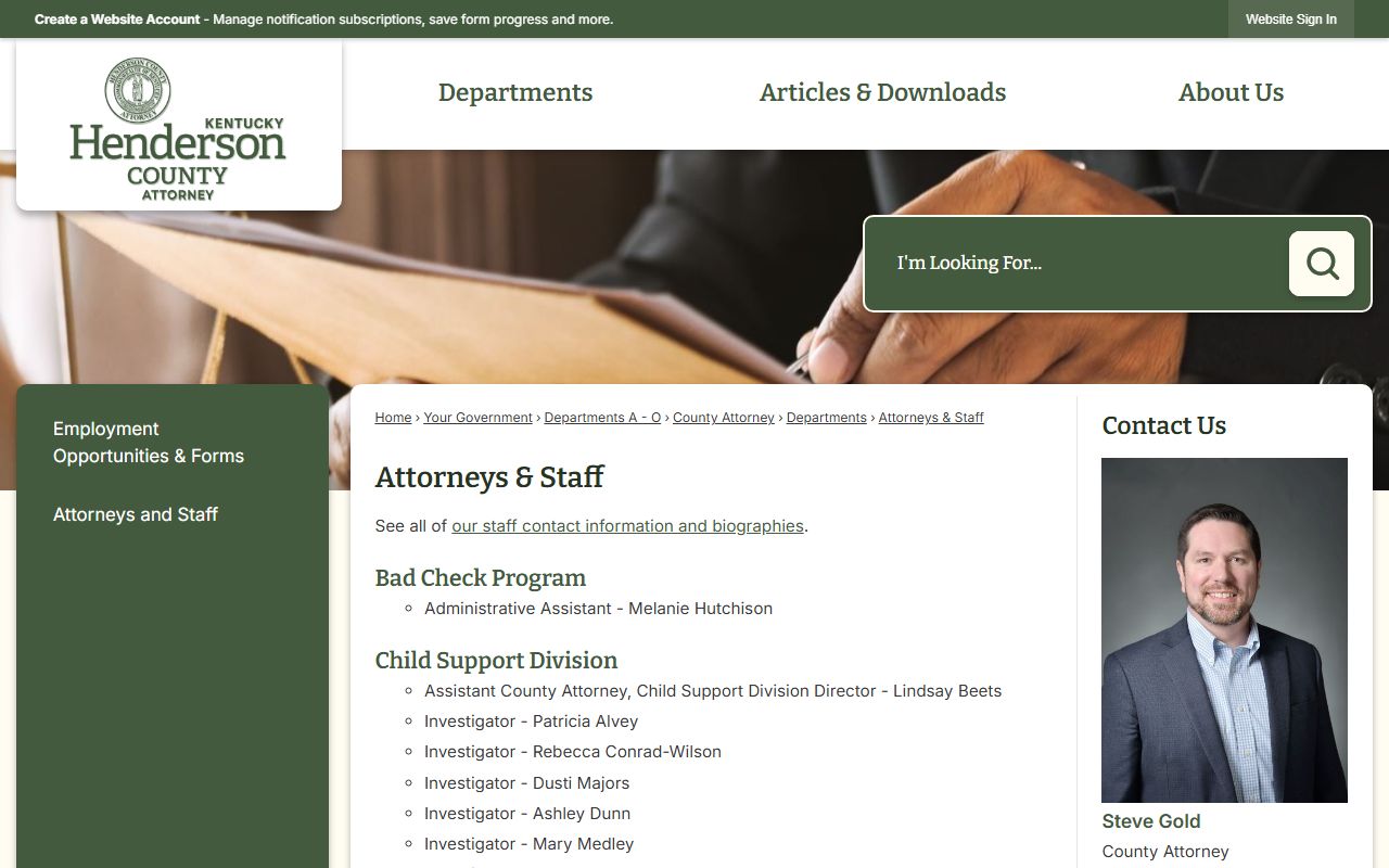 Henderson County traffic court records County Attorney staff page